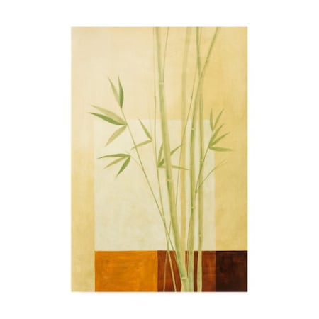 Pablo Esteban 'Bamboo On Yellow' Canvas Art,30x47